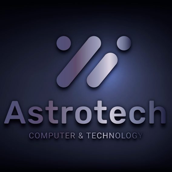 Editable business logo vector with astrotech word